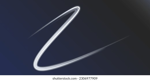 Abstract neon motion glowing wavy lines. Fire path trace line and incandescence curve twist. Neon light effect magic light, glowing, illuminated vector, stars shape, set.