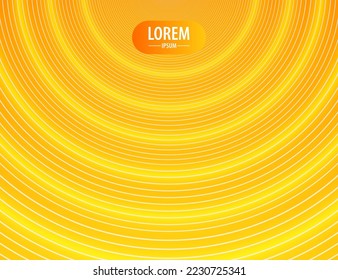 Abstract neon orange background. Circle wave line spiral pattern, Spin round texture wallpaper. Colorful banner template with gradient shapes design. Luxury design presentation.