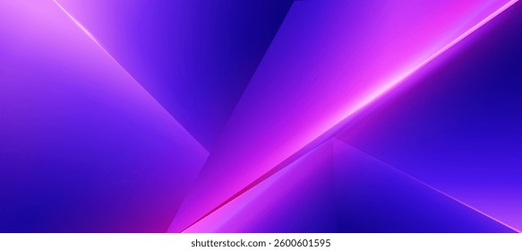 Abstract neon polygon tech banner, Minimal Abstract glowing lines blue with pink innovation for tech event poster or presentation business. Landing page web design