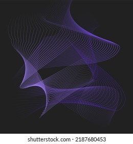 Abstract Neon Purple Smoke Mesh Line Texture on Dark grey background