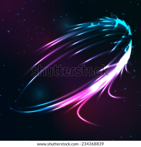 Abstract neon ring artwork Stock photo © 