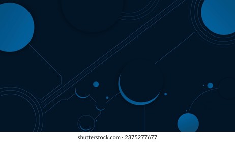 abstract neon round and line technology background