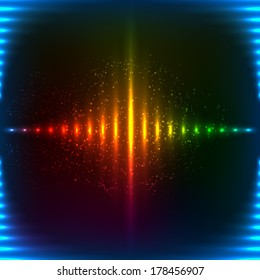 Abstract neon shining vector background