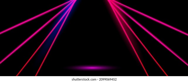 Abstrakte, neunfarbige Linien auf dunklem Hintergrund, Design-Banner-Muster 