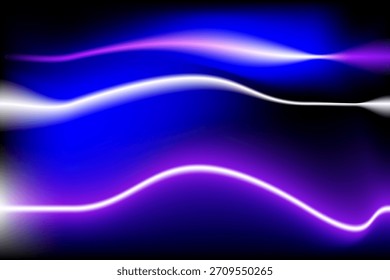 Resumo Neon som ondas fundo em azul e roxo para música e tecnologia