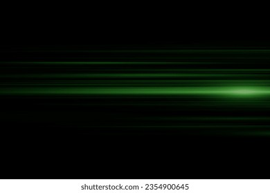 Abstract neon speed light effect on black background. Vector illustration.