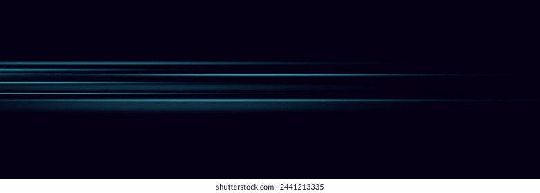 Abstract neon speed light effect on black background. Vector illustration.	
