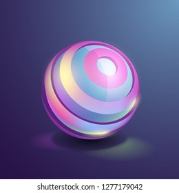 Abstract neon sphere
