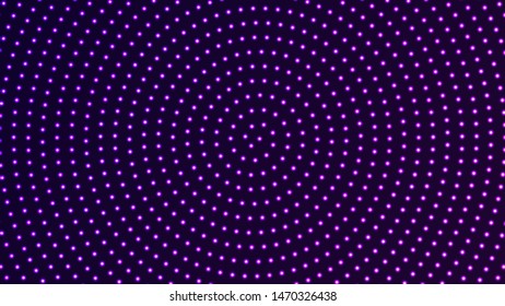 Abstract neon spiral vector dark background. Colorful blur dotted lines.
