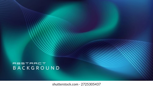 Un fondo abstracto de neón con alta profundidad y fluidez, utilizando tonos de neón eléctricos como el azul claro a azul oscuro-verde y azul profundo.
Los colores degradados conectan tonos fríos y cálidos, creando profundidad y dimensión.
Los patrones de onda curvados están estratificados, y una fina cuadrícula de líneas se asemeja a las ondas de luz en movimiento.
Algunas líneas son transparentes, creando cotas superpuestas y suaves.
El fondo es más oscuro en las esquinas y los bordes para hacer que las líneas de luz destaquen.
La luz suavemente difundida se mueve a través del espacio, dando a la Imagen un punto focal cambiante.