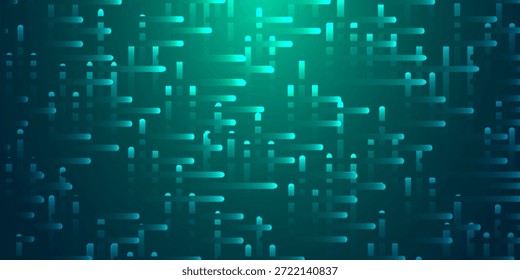 Fondo Abstractas De Tecnología De Neón Con Líneas De Datos Teal Y Patrones De Barras Brillantes Para Proyectos Digitales Modernos