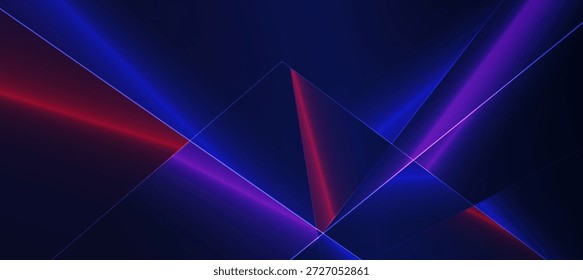 Fondo Abstractas de la Tecnología del neón con las líneas geométricas del polígono