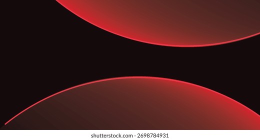Plano de fundo de tecnologia Neon abstrato com linhas de círculo vermelho brilho para Landing Page Web design
