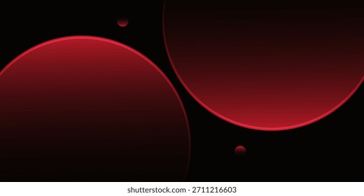 Abstract Neon technology background with Red circle lines glowing light for Landing Page Web design