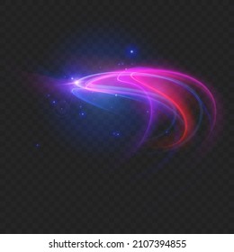 Resumen de la ola de neón. Líquido de neón brillante. Elegante ola lineal brillante. Colorido fondo brillante. Formato de vector