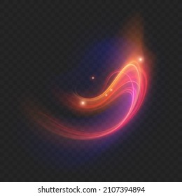 Abstract neon wave. Bright neon liquid. Elegant bright linear wave. Colorful sparkling background. Vector format
