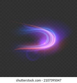 Abstract neon wave. Bright neon liquid. Elegant bright linear wave. Colorful sparkling background. Vector format