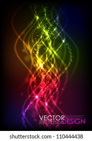 Abstract neon waves. Vector illustration. Eps 10.