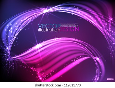Abstract neon waves. Vector illustration. Eps 10.