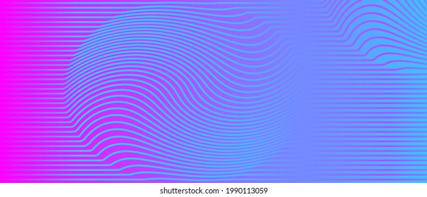 abstract neon wavy lines modern vector background
