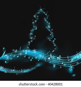 abstract neon winter artwork