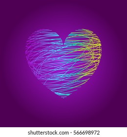 Abstract Neon-heart.