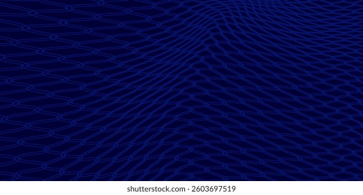 Abstract net background blue for sports, Mesh texture for fishing nets. Seamless pattern for sportswear or soccer goal, volleyball net