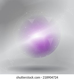 Abstract Net Futuristic background  - Vector Illustration