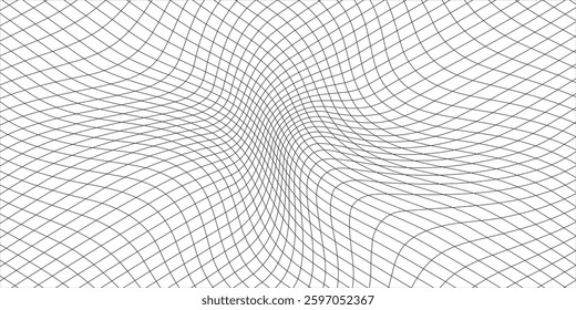 Abstract net shaped wavy line elements for design.