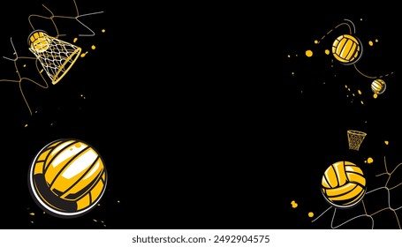 Abstract netball background design. Sports concept