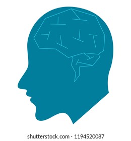 Abstract network ai brain. Vector illustration design