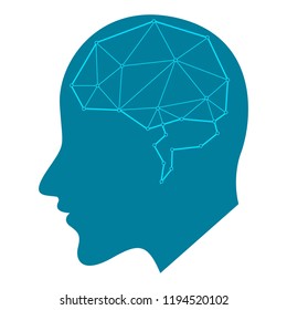 Abstract network ai brain. Vector illustration design