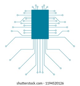 Abstract network ai brain. Vector illustration design