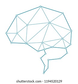 Abstract network ai brain. Vector illustration design