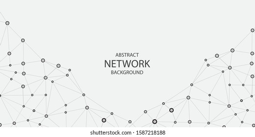 Abstract Network Background with  gray color