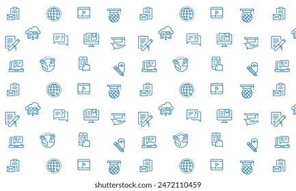 Abstract Network Background with linear icons