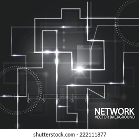 Abstract network background. Vector illustration
