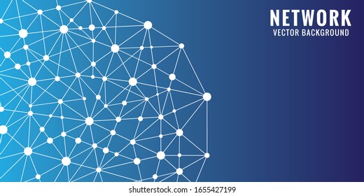 Abstract Network Background with white color