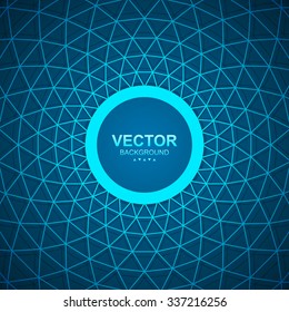 Abstract network banner triangular mesh background.