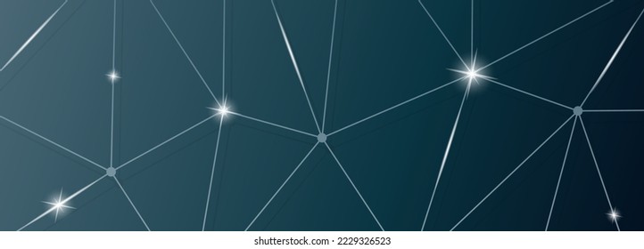 Abstract network, broken lines on a dark gradient background. Vector illustration for posters, banners, posters and covers. Background for creative design
