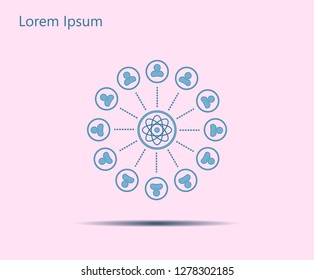 Abstract network with circles.