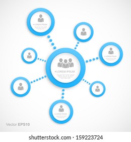 Abstract network with circles.