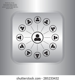 Abstract network with circles.