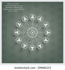 Abstract network with circles.