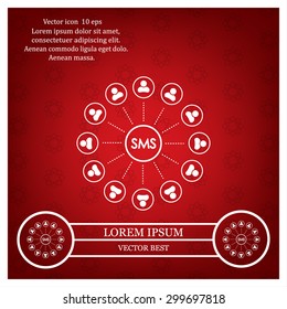 Abstract network with circles.