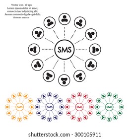 Abstract network with circles.