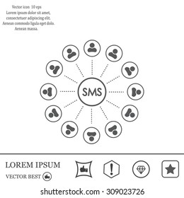 Abstract network with circles.