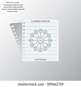 Abstract network with circles.