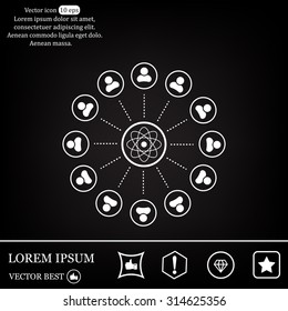 Abstract network with circles.