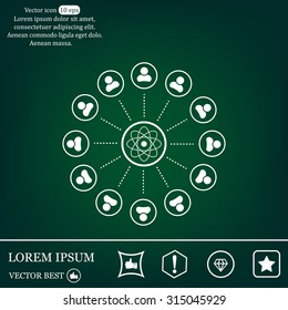 Abstract network with circles.